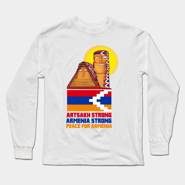 Artsakh Strong (Peace For Armenia) Long Sleeve T-Shirt by speciezasvisuals